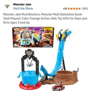 Monster Jam Dunk Tank Playset - Blue and Red